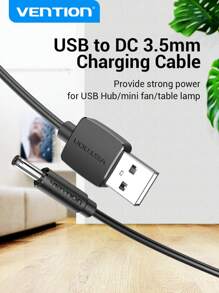 VENTION USB To Direct Current 3.5mm Direct Current 5V Power Plug USB Type A Connector Cable USB To 5V Power Cable USB To Direct Current Power Tip Jack Cord Compatible With Desk Lamps, USB Hubs, Electric Toothbrushes, TV Boxes, Mini Speakers, Facial Cleani