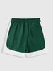 ROMWE MEN Prep Men's Letter Print Drawstring Waist Shorts, Suitable For Summer