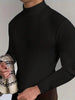 Manfinity Dauomo Men's Plain Stand Collar Long Sleeve Casual T-Shirt, Spring And Summer