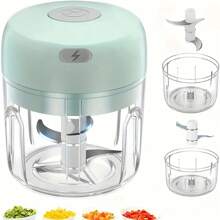 100/250ml USB Rechargeable Electric Garlic Chopper - Powerful And Durable Food Processor