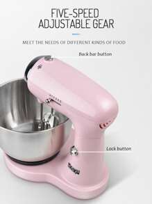DSP DSP 1pc Blender Vertical Multi-Function Blender Stainless Steel Dough Mixer 3.2L Large Capacity Pink For Home Kitchen Restaurant