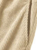 Hidkat Men's Summer Cotton Corduroy Short Sports Pants, Fashion Elastic Waist With Back Pocket, Casual Beach Shorts