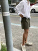 Men's Solid Color Button-Front Long Sleeve Pocket Casual Shirt